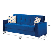 Vermont 82 in. Convertible Sleeper Sofa in Navy Blue with Storage - Gate FurnitureSleeper Sofa