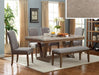 Vesper Brown/Gray Real Marble Rectangular Dining Table - 1211T-4272 - Gate Furniture