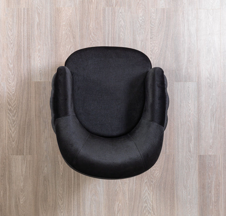 Victoria Black Velvet Chair - VICTORIABLACK-CHAIR