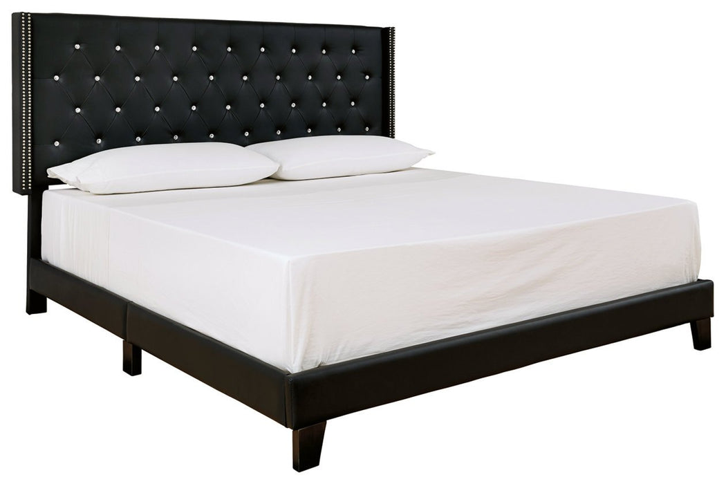 Vintasso Black Queen Upholstered Bed - B089-081 - Gate Furniture