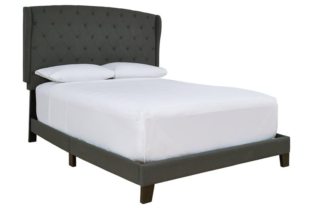 Vintasso Charcoal King Upholstered Bed - B089-882 - Gate Furniture