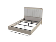 Viola Cream High Gloss Lacquer 4 pc Queen Bedroom Set - VIOLABEDROOM-4PCQ