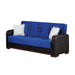 Virginia 89 in. Convertible Sleeper Sofa in Blue with Storage - SB-VIRGINIA-BLUE - Gate Furniture