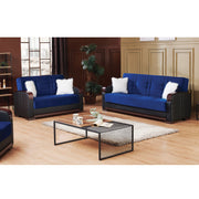 Virginia 89 in. Convertible Sleeper Sofa in Blue with Storage - Gate FurnitureSleeper Sofa