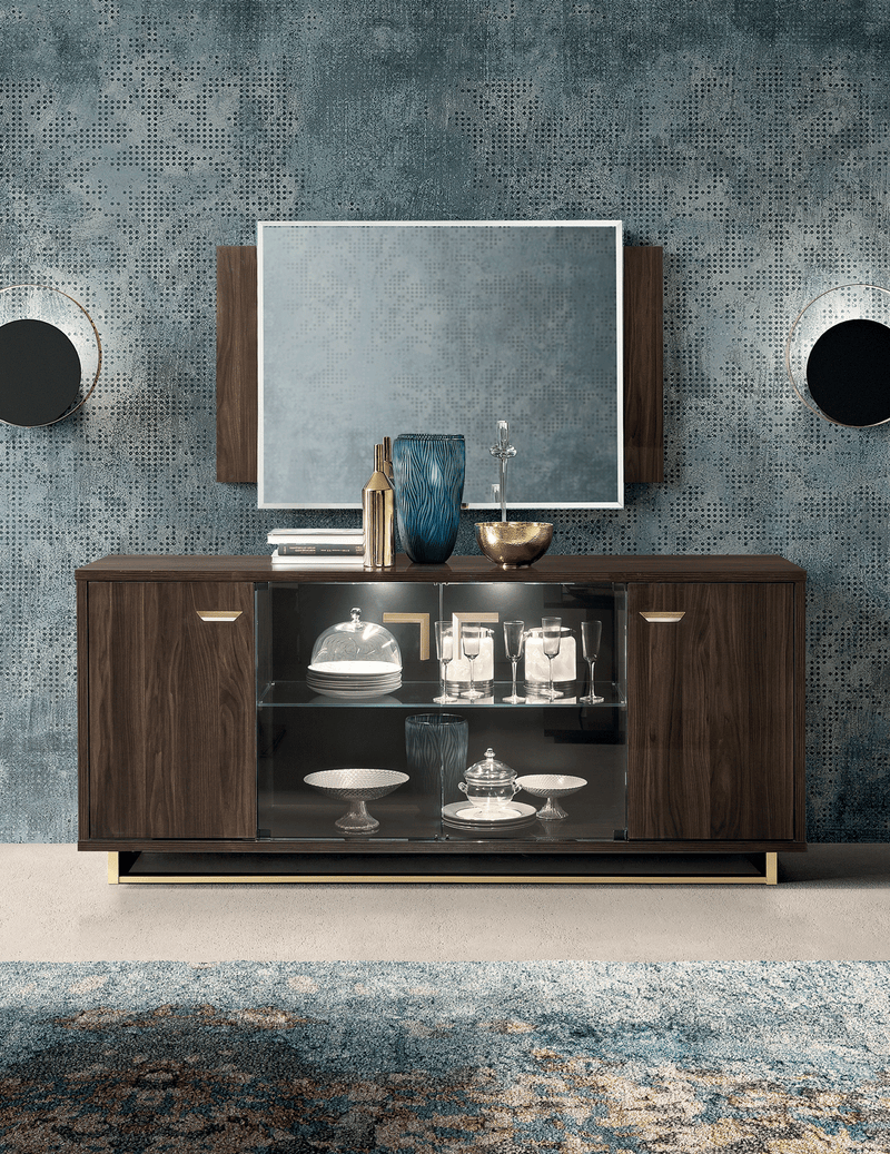 Volare 4 Door Buffet W/Mirror Set - Gate Furniture