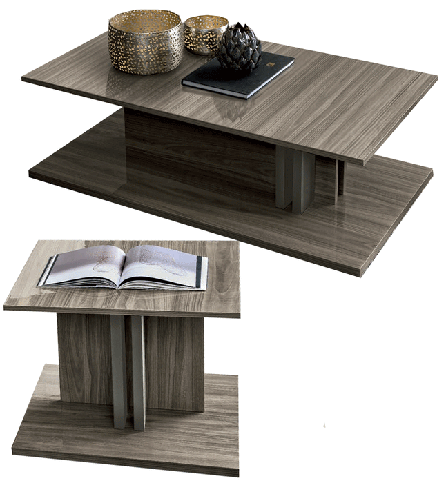 Volare Coffee Table & End Table Grey Set - Gate Furniture