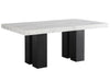 Vollardi Almost Black Dining Room Set (Table & 6pc Chair) - Gate Furniture