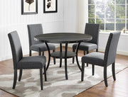 Wallace Gray/Black Round Dining Set - Gate FurnitureDining Room Set
