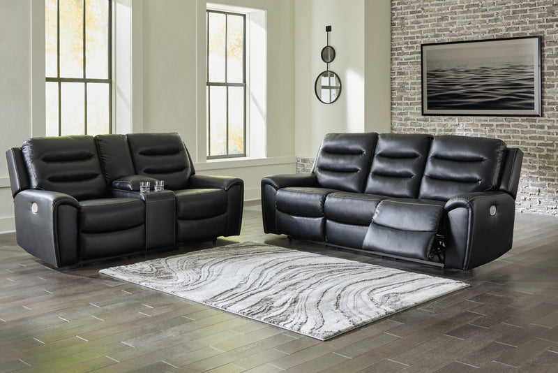 Warlin Black Power Reclining Living Room Set - Gate FurniturePower Reclining Living Room Set