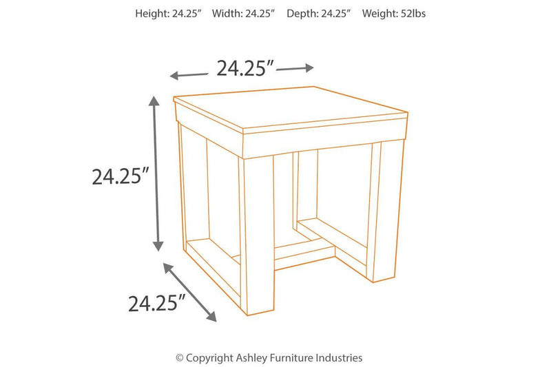 Watson Dark Brown End Table - Gate FurnitureEnd Table