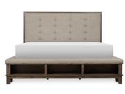 Watson Gray Upholstered Storage Panel Bedroom Set - Gate FurnitureBedroom Set