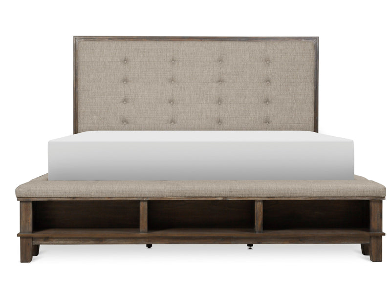 Watson Gray Upholstered Storage Panel Bedroom Set - Gate FurnitureBedroom Set