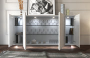 Wave 4 Door Buffet White - Gate FurnitureOther Products