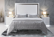 Wave Bed White Queen - Gate FurnitureQueen Bed