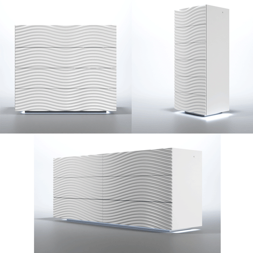 Wave Dressers/Chest White Set - Gate Furniture