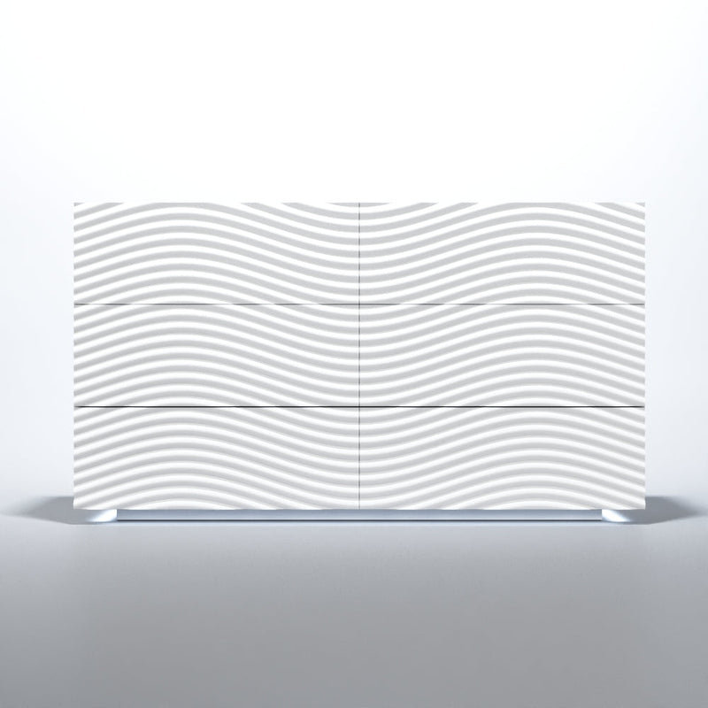 Wave Dressers/Chest White Set - Gate Furniture
