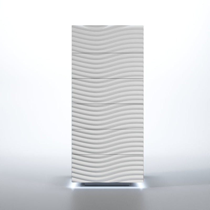 Wave Dressers/Chest White Set - Gate Furniture