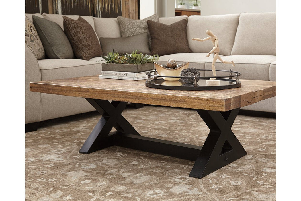 Wesling Light Brown Coffee Table - T873-1 - Gate Furniture