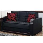 Westchester 64 in. Convertible Pull Out Loveseat in Black - Gate FurnitureLoveseat