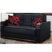 Westchester 64 in. Convertible Pull Out Loveseat in Black - LS-WESTCHESTER - Gate Furniture