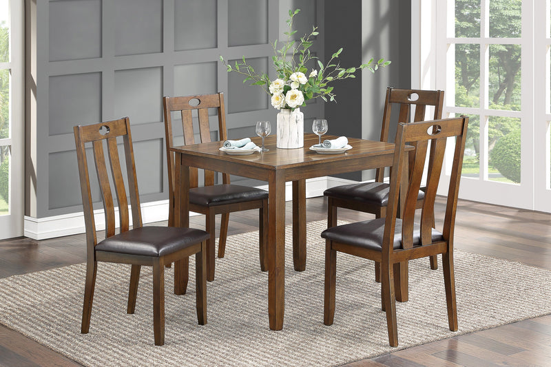 Weston Medium Brown 5 - Piece Dining Set - Gate FurnitureDining Room Set