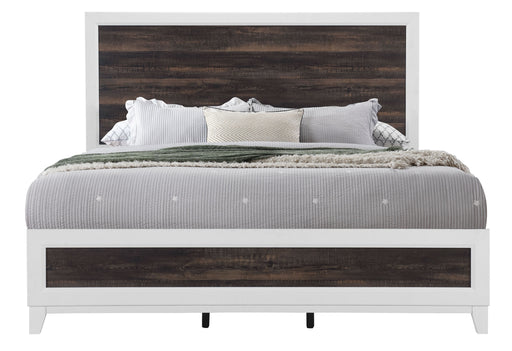 Lisbon Oak And White King Bed - LISBON-OAK/WHITE-KB - Gate Furniture