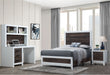 Lisbon Oak/White Twin Bed, Dresser, Mirror And Nightstand - LISBON-OAK/WHITE-TB+DR+MR+NS - Gate Furniture