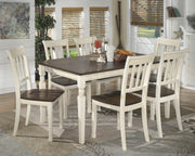Whitesburg Brown - Cottage White Rectangular Dining Room Set - Gate FurnitureDining Room Set
