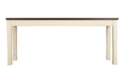 Whitesburg Brown/Cottage White Dining Bench - Gate FurnitureAccent Bench