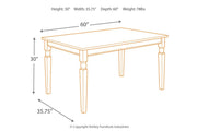 Whitesburg Brown/Cottage White Dining Table - Gate FurnitureDining Table
