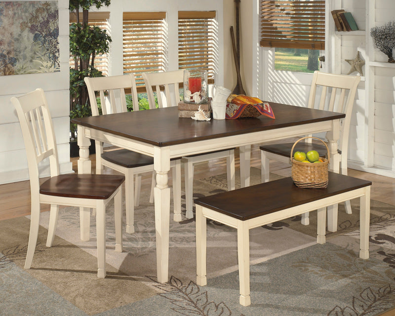 Whitesburg Brown/Cottage White Rectangular Dining Set - Gate FurnitureDining Room Set