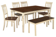 Whitesburg Brown/Cottage White Rectangular Dining Set - Gate FurnitureDining Room Set