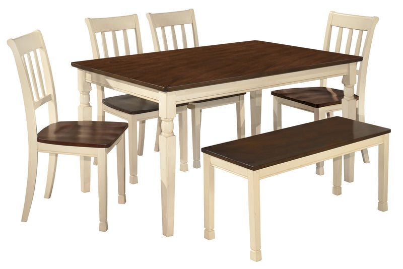 Whitesburg Brown/Cottage White Rectangular Dining Set - Gate FurnitureDining Room Set