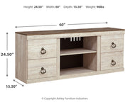 Willowton 60" TV Stand - Gate FurnitureTV Stand