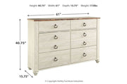 Willowton Two - tone Dresser - Gate FurnitureDresser