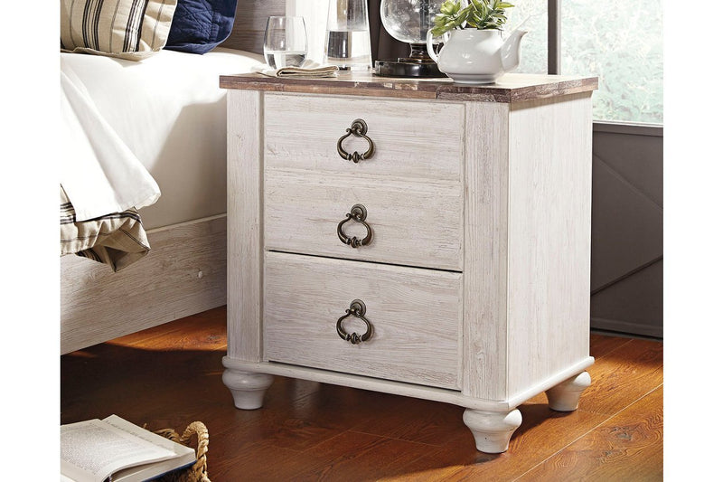 Willowton Two - tone Nightstand - Gate FurnitureNightstand