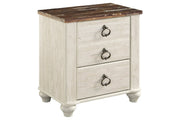 Willowton Two - tone Nightstand - Gate FurnitureNightstand