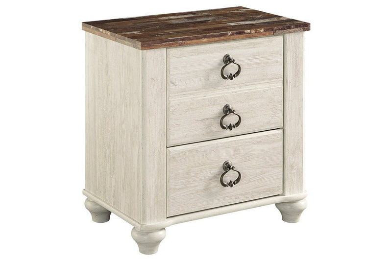 Willowton Two - tone Nightstand - Gate FurnitureNightstand
