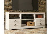 Willowton Whitewash 64" TV Stand - Gate FurnitureEntertainment Center