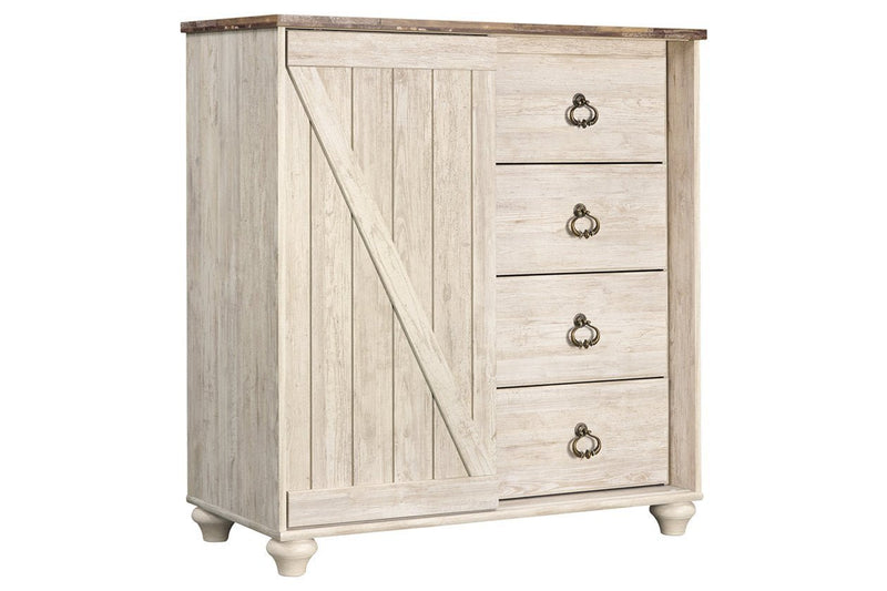 Willowton Whitewash Dressing Chest - Gate FurnitureChest