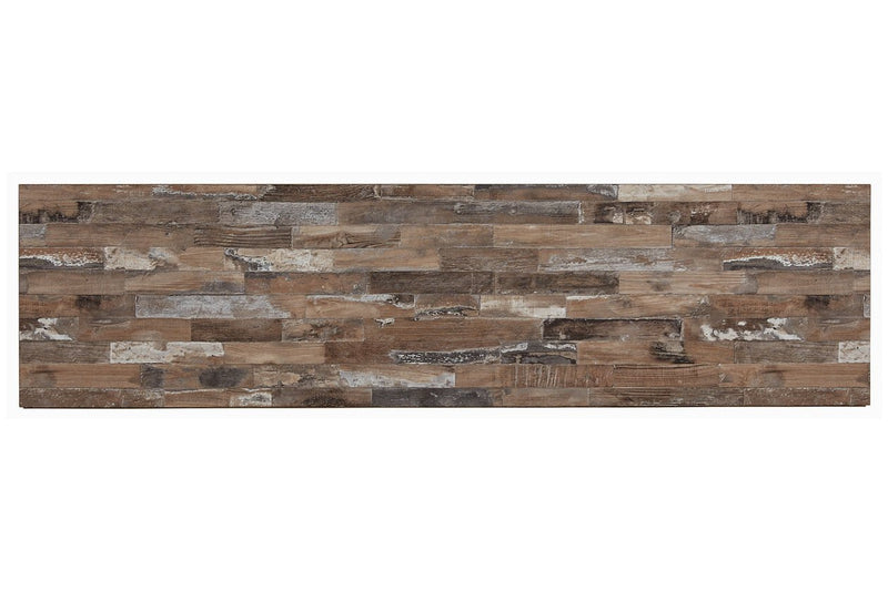 Willowton Whitewash TV Stand with Electric Fireplace - Gate FurnitureTV Stand