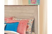 Willowton Whitewash Twin Panel Bed - Gate FurnitureTwin Bed
