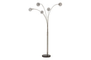 Winter Silver Finish Arc Lamp - Gate FurnitureFloor Lamps