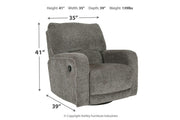Wittlich Slate Swivel Glider Recliner - Gate FurnitureRecliner