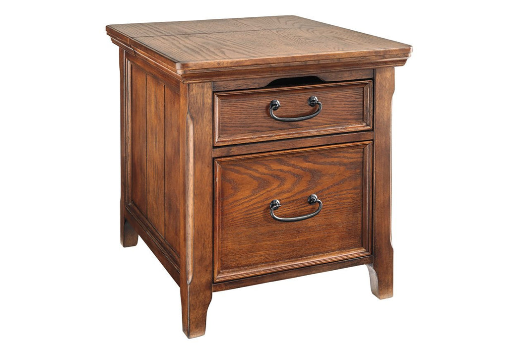 Woodboro Dark Brown Media End Table with Power Outlets - T478-17 - Gate Furniture