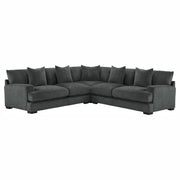 Worchester Dark Gray 3 - Piece Sectional - Gate FurnitureSectional
