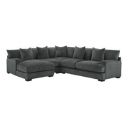 Worchester Dark Gray 4 - Piece LAF Modular Sectional - Gate FurnitureSectional
