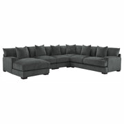 Worchester Dark Gray 5 - Piece LAF Modular Sectional - Gate FurnitureSectional