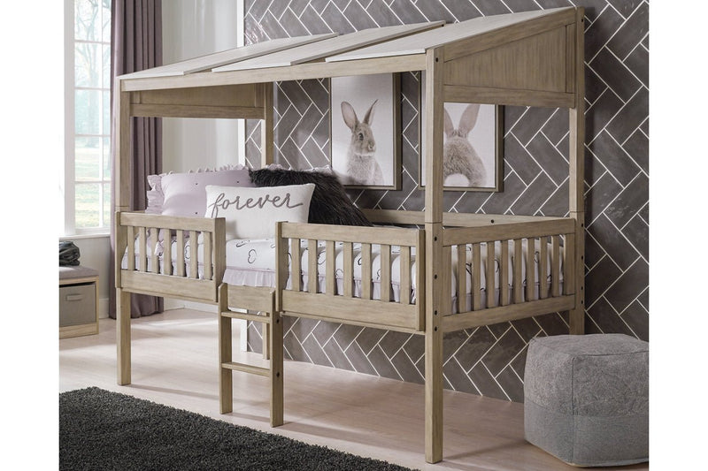 Wrenalyn Two - tone Twin Loft Bed - Gate FurnitureLoft Bed
