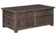 Wyndahl Rustic Brown Coffee Table with Lift Top - T648-20 - Gate Furniture